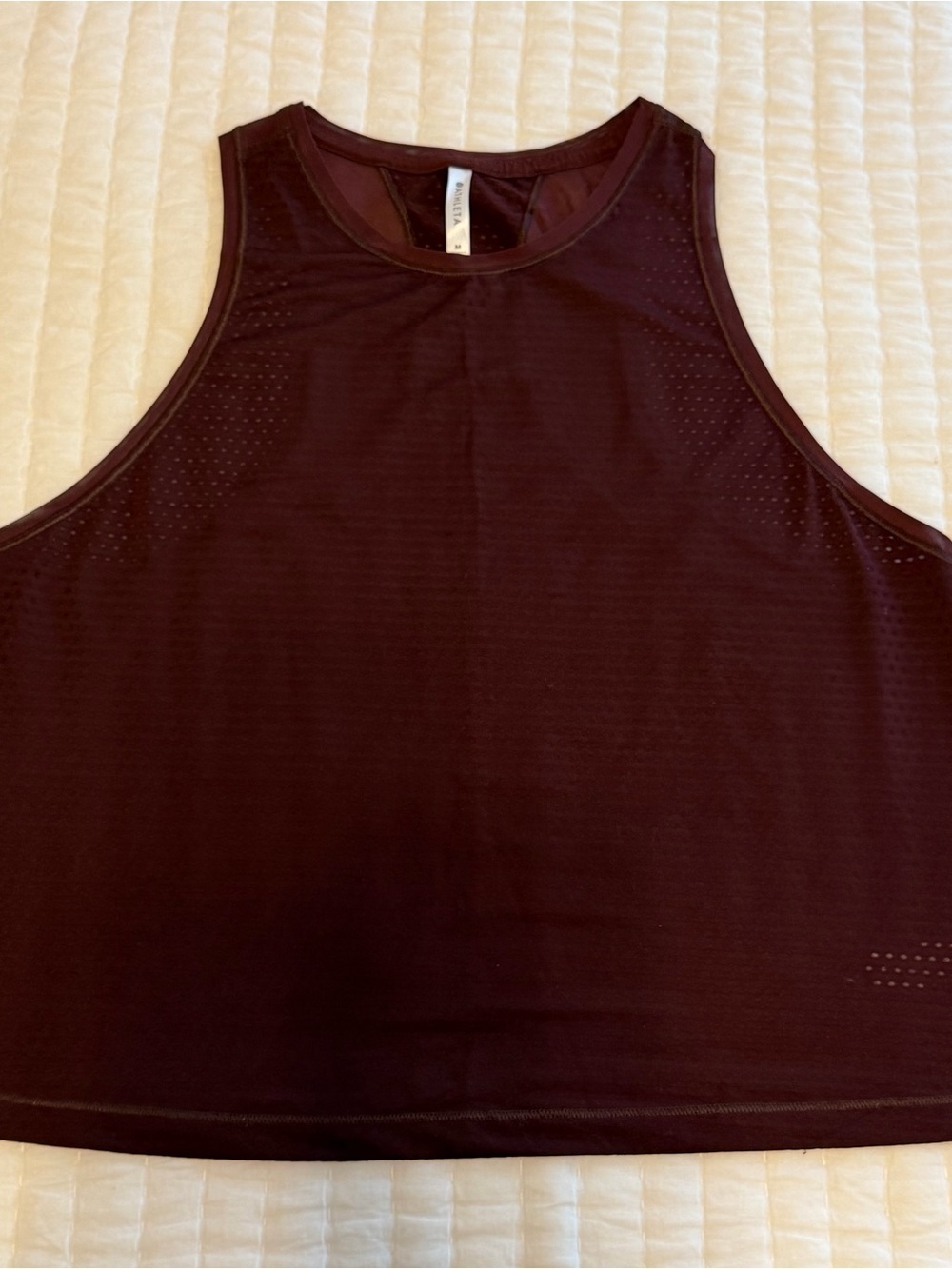 Athleta Maroon Women's Cropped Athletic Tank Top